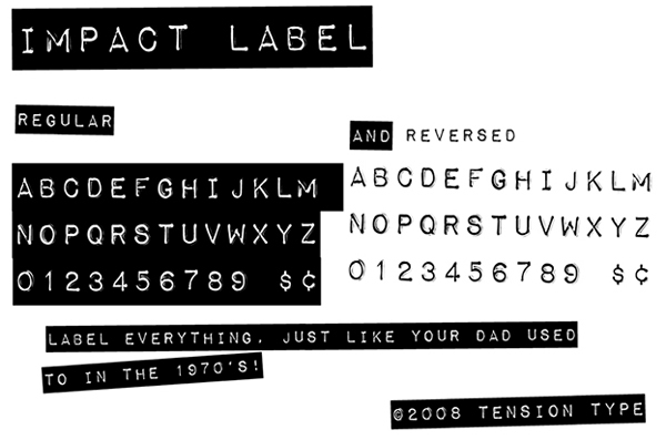 скачать красивые шрифты Impact-Label