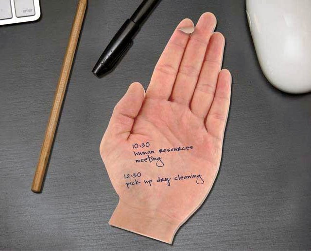 Необычный блокнот в виде ладошки Hand Sticky Notes