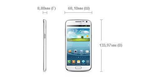 Samsung Galaxy Premier I9260 размеры