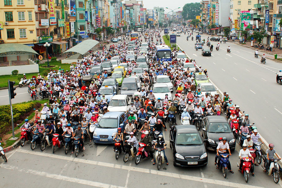 Движение на улицах Ханоя