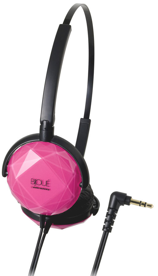 Розовые наушники Audio-Technica.