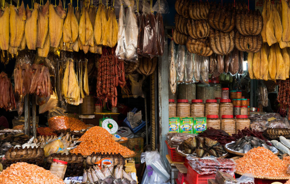 Соленая, сушеная и вяленая еда камбоджийцев