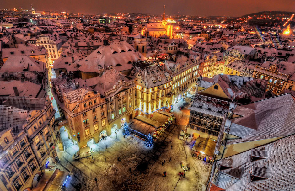 Прага в январе фото