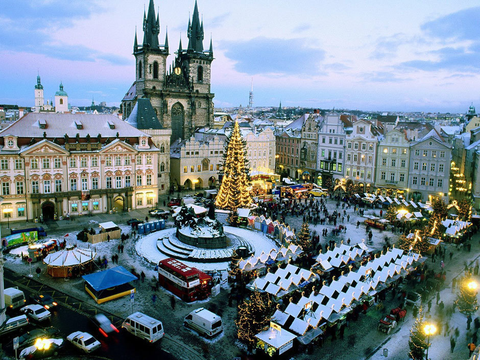 Прага зима фото