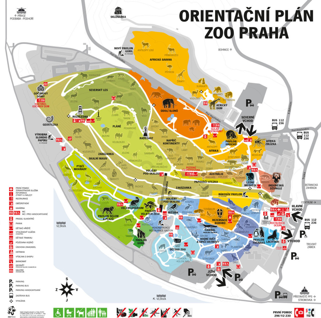 План Пражского зоопарка