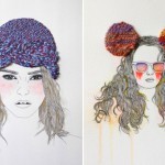 Необычные текстуры в простых иллюстрациях от Izziyana Suhaimi