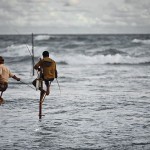 Stilt fishing, или необычная рыбалка на острове Шри-Ланка