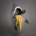 Войлочная корзина для белья (игрушек) в виде акулы