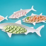 Стильный набор тарелок в виде разных рыб