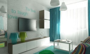 дизайн интерьера для однокомнатной квартиры фото